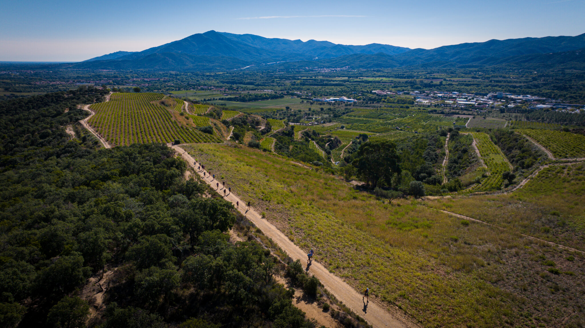 Captation vidéo par drone à Céret pour une course pédestre